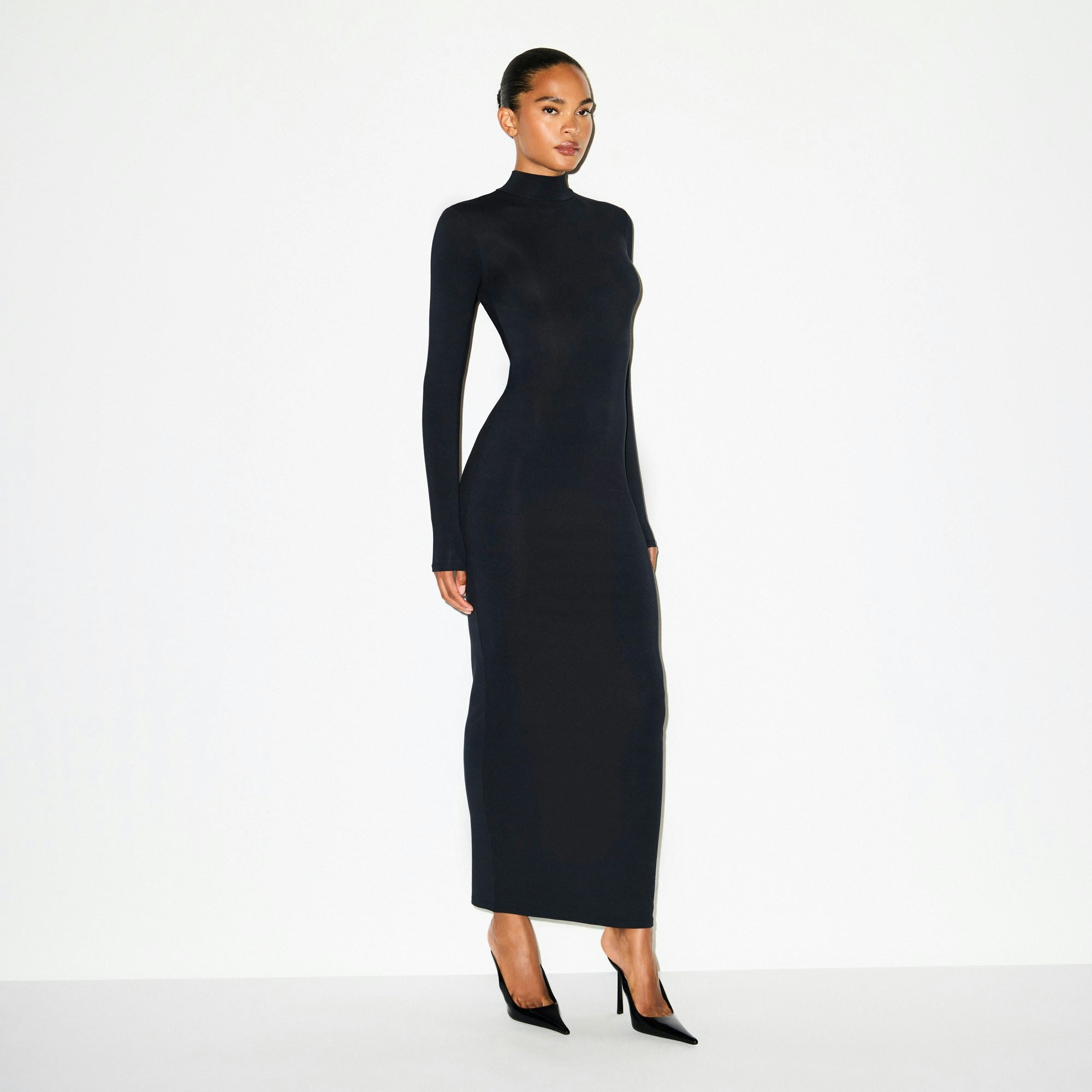 Turtleneck Long Dress - 3