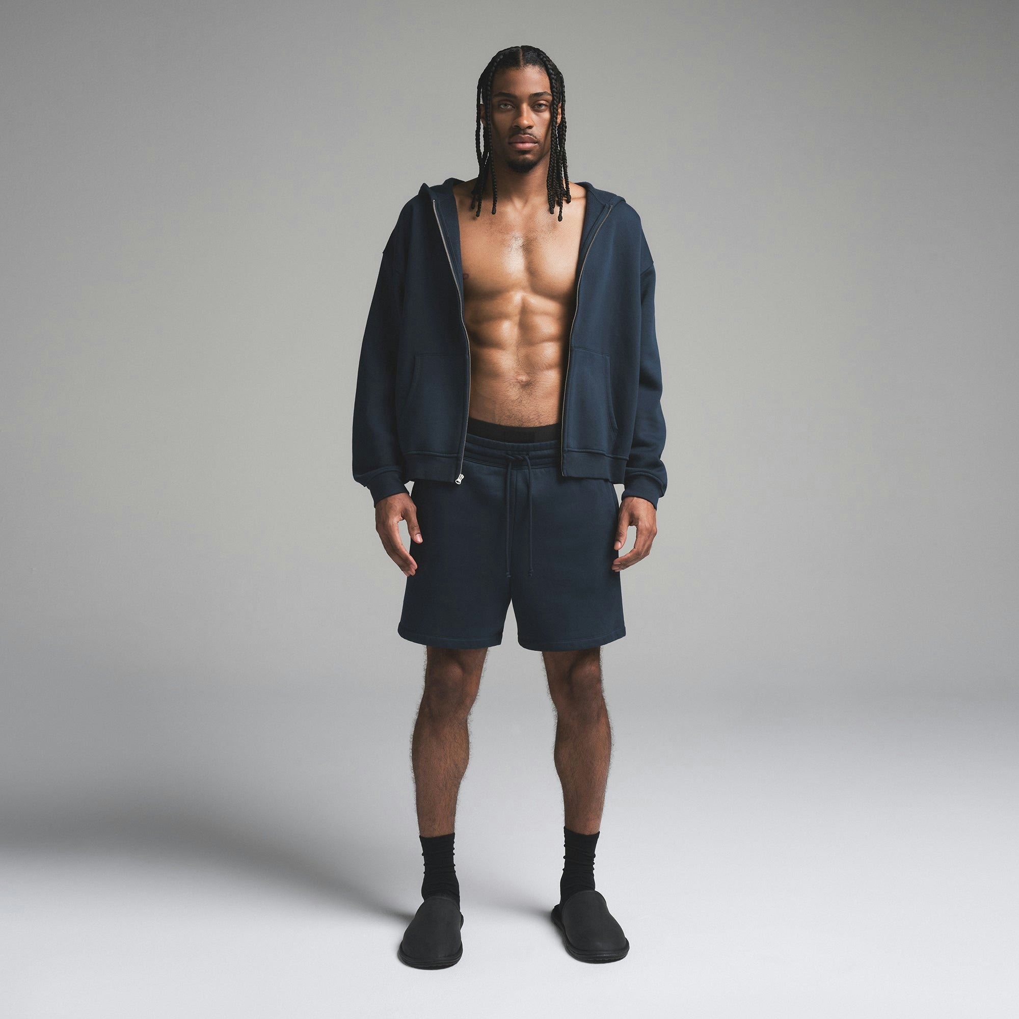 Mens Relaxed Zip up Hoodie - 4