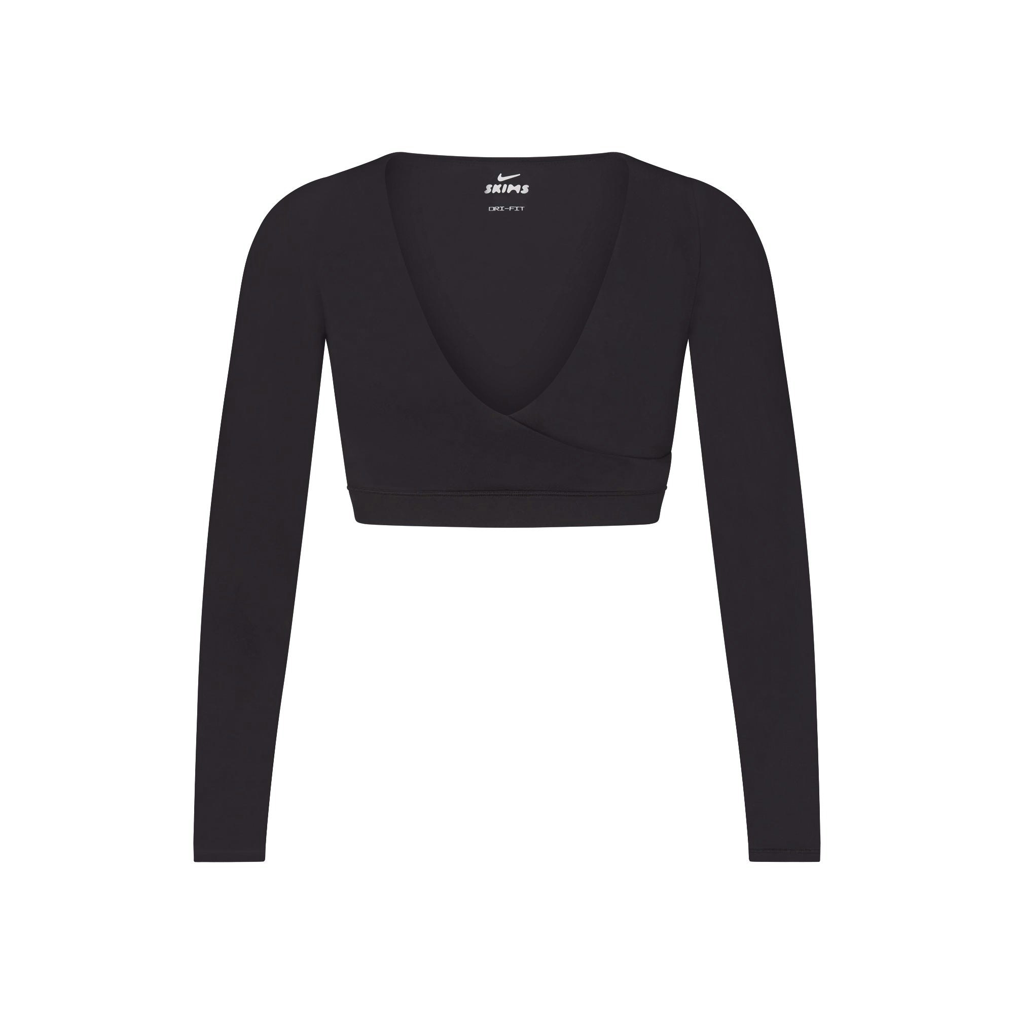 Wrap Long Sleeve Cropped Top - 7