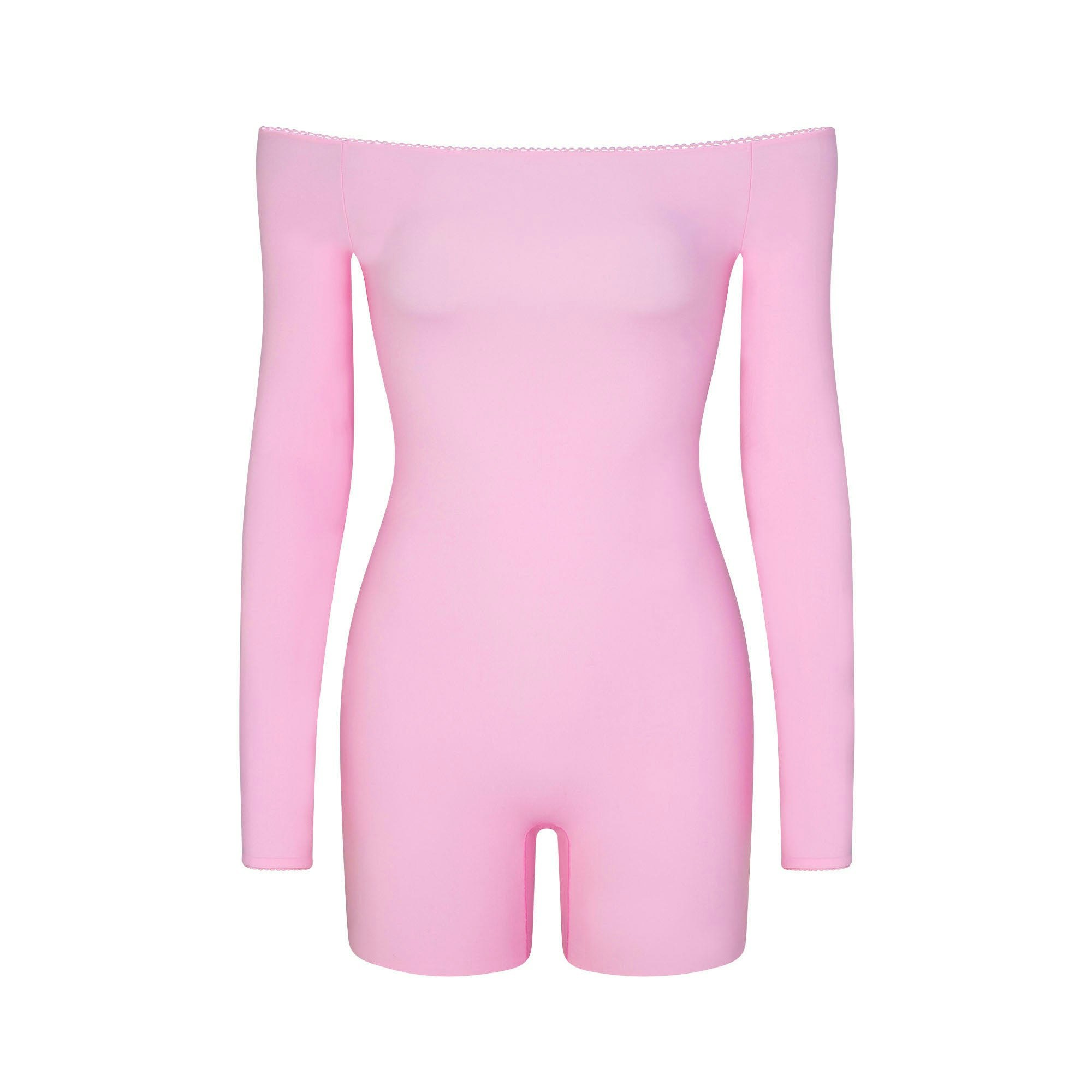 Picot Off the Shoulder Onesie - 5