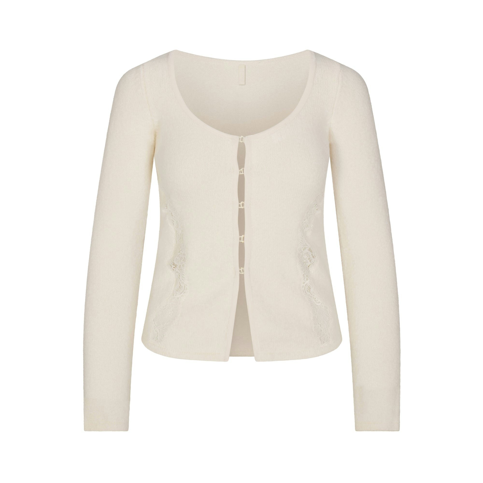 Lace Knit Long Sleeve Cardigan - 5